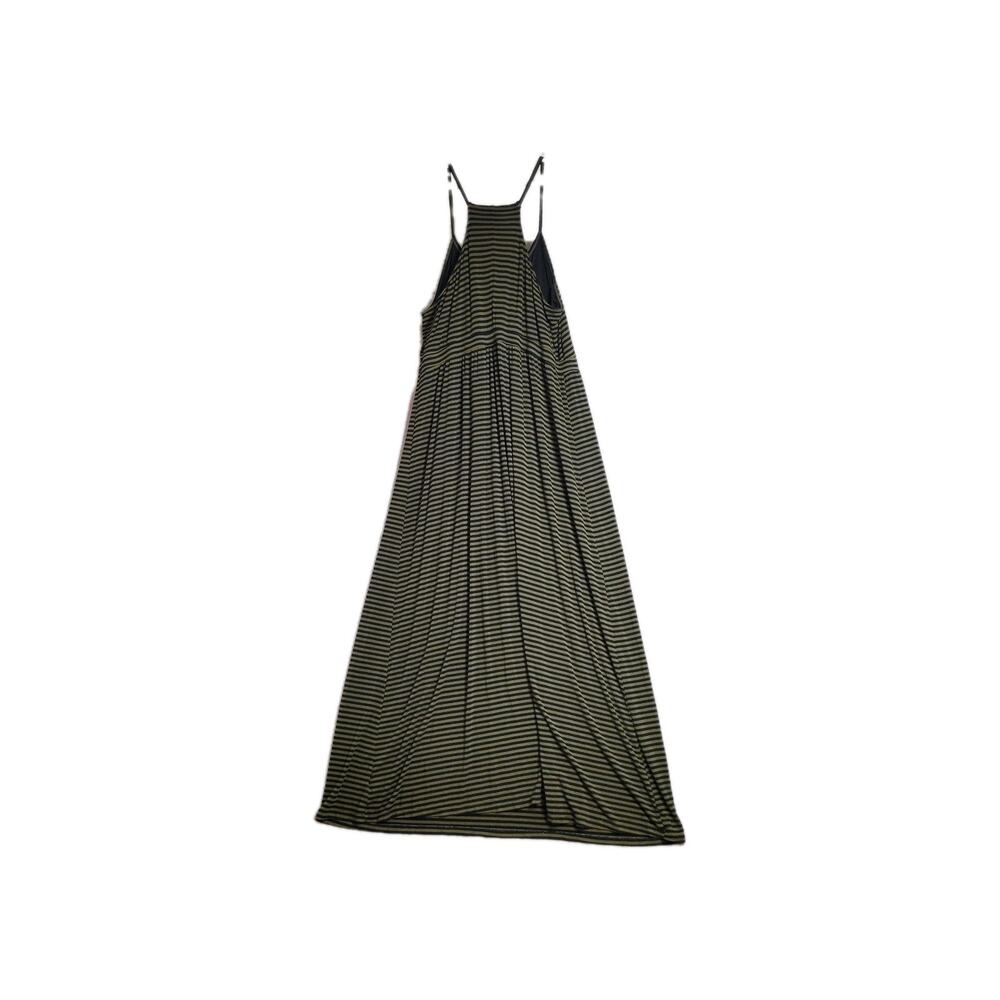 Old Navy Black and Olive Green Striped Maxi Dress - Picture 6 of 11